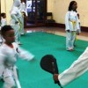 Atlit Taekwondo Junior Kunngan saat berlatih untuk persiapan kejurnas.